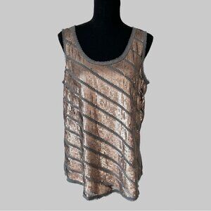 LOFT by Ann Taylor Sequin Sleeveless Tank Top